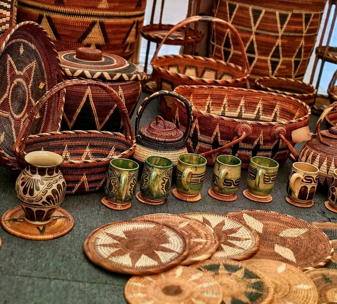 Woven basket detail